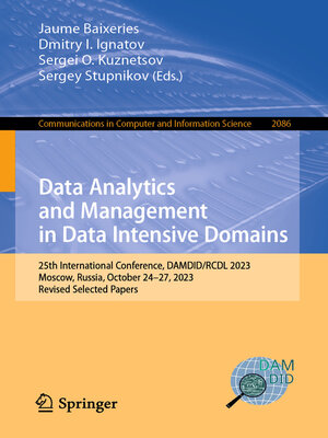cover image of Data Analytics and Management in Data Intensive Domains